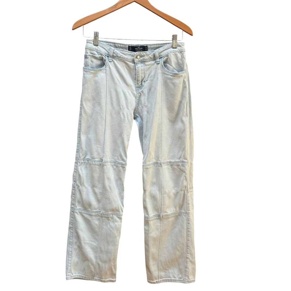 Hollister Jeans Women 26 Light Blue Low-Rise Dad Jean Vintage Stretch Seams